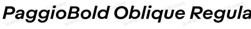 PaggioBold Oblique Regular字体转换